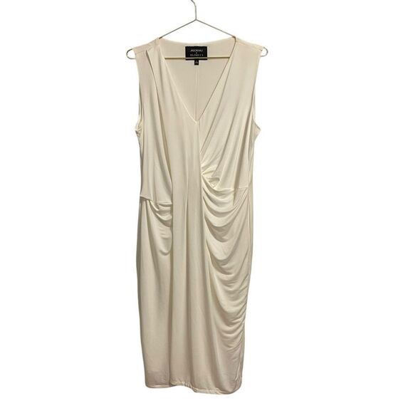 Jason Wu X ELOQUII Drape Front V-Neck White Sleeveless Dress Size 18 - Picture 1 of 8